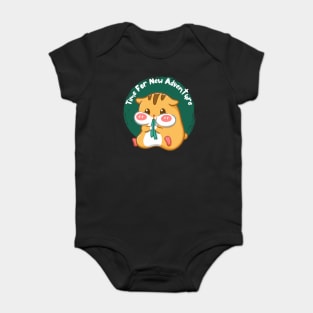 Cute hamster Time for new adventure Hello little hamster cute baby outfit Baby Bodysuit